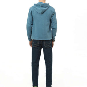 Fournisseur direct d'usine, sweats à capuche pour hommes en polaire à fermeture éclair, séchage rapide, confortables, faible MOQ, étiquette privée, vêtements décontractés, service OEM - Product Image 3