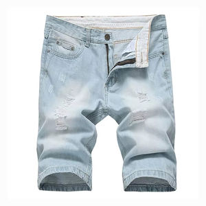 High Street Fashion Elastic Waist <b>Men</b> <b>Denim</b> Shorts Top Quality Custom Sublimated Printing <b>Men</b> <b>Denim</b> Shorts Low MOQ - Product Image 1