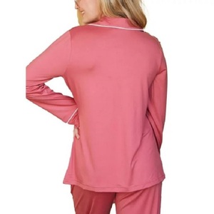 Nouvelle chemise en coton modal deux pièces vêtements de nuit pour femmes Spaghetti Strap prix de gros vêtements de nuit pyjamas exportation de BD Supplie - Product Image 3