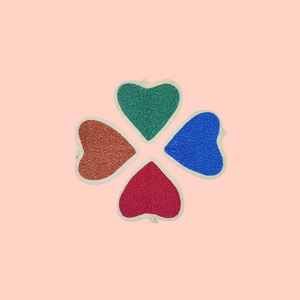 100% <b>Natural</b> Polycotton Heart Loofah Bath <b>Sponge</b> Handmade Body Wash Scrubber with Foaming & Exfoliating Feature - Product Image 2