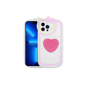 Coque en silicone transparente de luxe Netzy avec figurine de chat pour iPhone 12 Pro Max, souple et intégrée pour Pop Socket, tendance et antichoc - Product Image 1