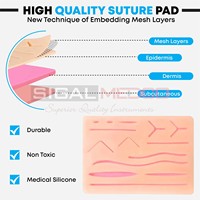 Kit d'entraînement aux sutures SIGAL pour étudiants en médecine, en médecine vétérinaire et en soins infirmiers, entraînement aux points chirurgicaux, squelette en acier inoxydable japonais 410