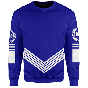 เสื้อสเวตเตอร์สวมหัวลายกรีกสีฟ้า & สีขาวชุดกีฬาแบบมีสไตล์สำหรับ3D เป็นพี่น้องและชมรมเสื้อผ้าถักสำหรับผู้ชายผู้หญิงฤดูหนาว - Product Image 1