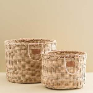 Paniers de rangement en jacinthe d'eau tissés à la main éco-conscients Solution d'organisation de maison en gros élégante - Product Image 3