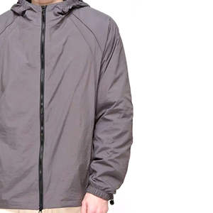 Men's High Quality Canvas Sports Windbreaker Jacket with Stand Collar and Front Logo Winter <b>Rain</b> <b>Gear</b> Custom Jacket for man - Product Image 4