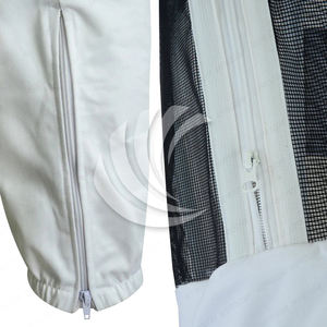 White-Color Professional Cotton Full-Body Beekeeping <b>Suit</b> With Veil-Cover <b>Bee</b>-Proof Protection <b>Suit</b> for Beekeepers - Product Image 3