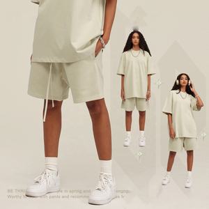 Shorts de sport d'extérieur décontractés pour hommes, imprimés sur mesure, haute qualité 100% coton, poches à la taille moyenne, logo personnalisé écologique - Product Image 6