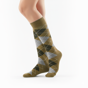 Classic Men's Argyle Crew <b>Socks</b> Professional Dress <b>Socks</b> Checkered Diamond Pattern <b>Soft</b> Cotton Blend Casual <b>Socks</b> Office Wear - Product Image 4