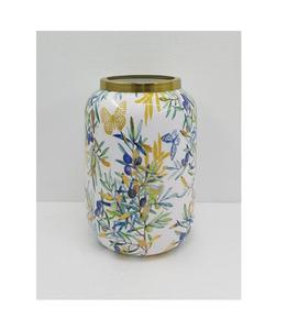 Design moderne Fer Fleur Vase Décalcomanie Brosse En Laiton EPL Fini Léger pour Salon Maison Table Décor À La Main - Product Image 1