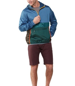 Venta directa de fábrica Chaqueta cortavientos de bloque de color Cómoda chaqueta a prueba de viento empacable de secado rápido para exteriores Tallas grandes - Product Image 5