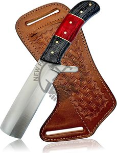 Cuchillo utilitario EDC multifuncional hecho a mano de acero de alto carbono 1095 con mango de madera exótica, hoja fija, para caza, camping, estilo cowboy, OEM - Product Image 2