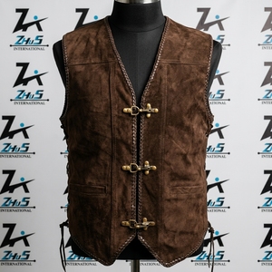 Gilets et vestes en cuir véritable de style vintage personnalisés, coupe décontractée, très tendance, en gros, à vendre - Product Image 1