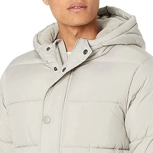 2026 Men Style <b>Fleece</b> Jacket Stand Collar Front Logo High Quality Insulation Winter Waterproof Outdoor Casual Bamboo Lining - Product Image 5