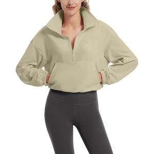 Sweat-shirt à demi-zip pour femmes en gros, pull à manches longues pour la plage, la randonnée, sweat-shirt sportif léger pour les voyages et les aventures - Product Image 3