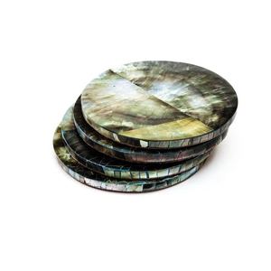 Posavasos Clásicos Ecológicos de Nácar para Salones de Té, Hoteles y Restaurantes - Tapetes y Almohadillas Hechos a Mano para Uso con Jugos/Café - Product Image 1
