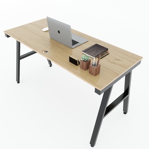 Aconcept HBAC035 140x60cm Adjustable and <b>Extendable</b> Plywood <b>Desk</b> for School Featuring Melamine Coating and Iron Legs - Product Image 2