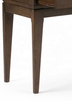 Mid-Century Modern Klappbarer 4-Schubladen Konsolentisch Dunkelbraune Oberfläche Massivholz Villa Flur Deko Hauseingang Hotel Wohnzimmer