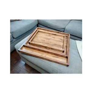 Bandeja de madera para servir, desayuno decorativo, bandejas de madera para servir para restaurantes y hogar, uso diario, uso seguro para el agua poli - Product Image 4