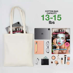 Bolsas de Tela de Algodón Reutilizables y Personalizables de 14x16 Pulgadas (35x40cm), Fabricamos Bolsas con Opciones de Personalización Total - Product Image 1
