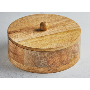 Boîte à chapati en bois d'acacia naturel moderne, casserole, pot chaud, écologique, casserole à roti avec couvercle pour accessoires de cuisine, prix bas - Product Image 5