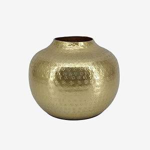 Vase à fleurs en fer pour la décoration intérieure Vase à texture en forme de pot moderne pour salon et décoration de table - Product Image 1