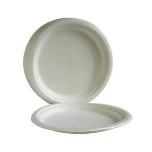 Platos de Papel Desechables Ecológicos de 6 Pulgadas, Biodegradables, para Fiestas y Catering, Resistentes, Duraderos, Antiderrames, Aptos para Microondas - Product Image 1