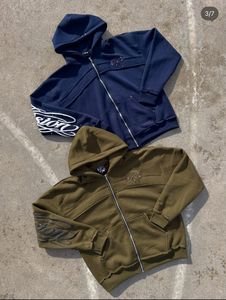 Custom Men's Winter Flared Jogger Tracksuit <b>Set</b> 3D Puff Print Raw Hem Cut Fleece Fabric Polyester Plus Size Streetwear Style - Product Image 3