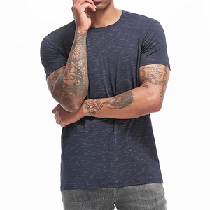 100% coton biologique T-Shirt homme haute qualité grande taille multicolore solide imprimé col rond Version ample Collection d'été - Product Image 3