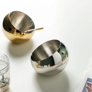 Cenicero de acero inoxidable con boca oblicua para cigarros, respetuoso con el medio ambiente, duradero, de alta calidad, con logotipo personalizado, portátil para el hogar, restaurante, Hotel - Product Image 5