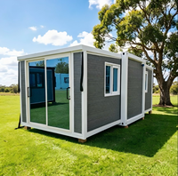 Maison conteneur modulaire extensible à double aile de 10 pieds, entièrement finie, avec salle de bain et cuisine intégrées, pour jardin