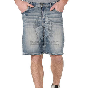 Shorts en jean respirants pour homme taille adulte avec logo personnalisé, style décontracté d'été, fermetures éclair - Product Image 2