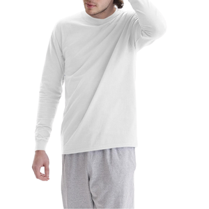 Sweat-shirt en coton biologique pour homme, bleu marine, blanc, vert foncé, échantillon gratuit, vente en gros, manches longues, impression de logo personnalisée disponible - Product Image 5