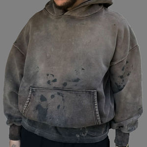 Sudaderas con capucha de lavado ácido para hombres, venta al por mayor, sudaderas con capucha de lavado ácido para hombres, último diseño, servicio OEM Vintage, ropa con capucha transpirable - Product Image 6