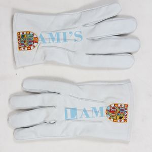 ถุงมือเครื่องราชกกุธภัณฑ์หนังสีขาวปักตามสั่ง - Product Image 2