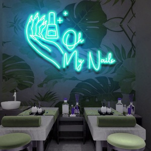 Özel mağaza Salon iş dükkanı küçük Led işareti özelleştirilmiş boyutu Led Neon burcu çivi güzellik Led ışık up için işareti duvar dekor - Product Image 2