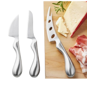 Stainless Steel Cheese <b>Knife</b> Silver Serrated <b>Kitchen</b> <b>Knife</b> for Chopping Cheese Made of Metal - Product Image 1