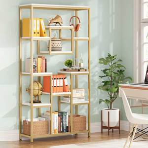 <b>Modern</b> Rubber Wood & Iron Frame 90x30x180cm Decorative <b>Shelf</b> KS68248 - Product Image 4
