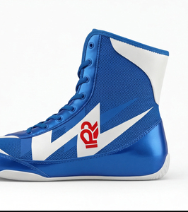 Ensemble de protection inguinale de boxe PRORING en cuir véritable et de chaussures de boxe respirantes à tige haute en maille - Product Image 3