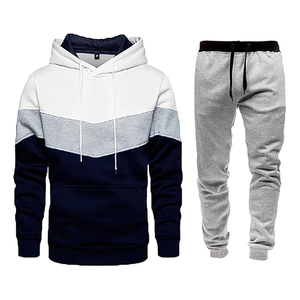 Conjunto Deportivo Informal para Hombre con Capucha, Cierre Completo y Cintura Elástica - Product Image 1
