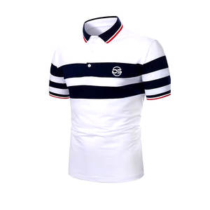 Jersey de manga corta con estampado de logotipo personalizado para hombre, Polo de color sólido de secado rápido, ligero, transpirable, patrón de ajuste perfecto - Product Image 1