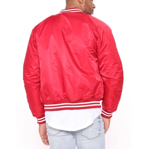 Vente en gros 2024 Logo personnalisé Veste universitaire en satin High Street Style Polyester Broderie Baseball Letterman Veste - Product Image 4