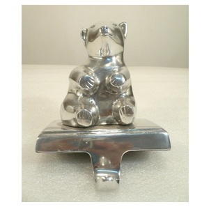 Snow Flake Silver Metal <b>Stocking</b> <b>Holder</b> For Christmas Table Top Decorative - Product Image 3
