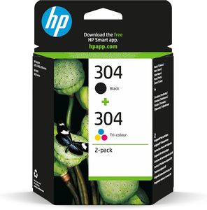 HP 304 Multipack Original Printer <b>Cartridges</b> (Black, Color) for HP DeskJet, 2-pack - Product Image 4