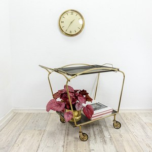 Modern Decorative Glass Drinks Trolley Golden Metal bar Cart Used for Home Hotel - Product Image 4