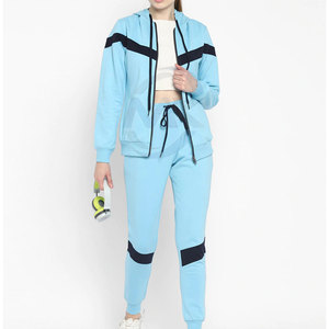 Vente en gros de survêtements légers 100% coton pour femmes Collection hiver de marque privée avec motif solide - Product Image 4