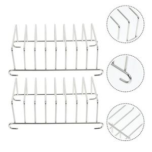 Support de pain en acier inoxydable argenté pour morceaux de pain Accessoires de cuisine Rangement et organisation pour la maison Porte-toasts - Product Image 6