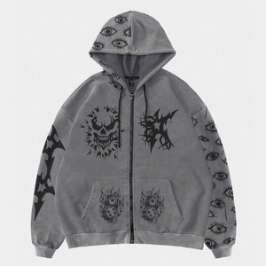 Sudadera con cremallera personalizada con estampado DTF DTG, material transpirable duradero, elegante y cómodo, ideal para gimnasio o uso diario - Product Image 1