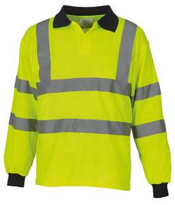 เสื้อโปโลแขนยาวสะท้อนแสงสีส้มสะท้อนแสงสำหรับงานอุตสาหกรรม ขายส่ง - Product Image 3