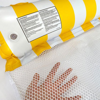 Hamac gonflable en PVC à rayures, 2/3/4 tubes, chaise longue pour piscine, fête de baignade, filet à mailles, vacances d'été, loisirs