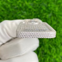 Pendentifs rectangulaires en argent sterling 925 plaqué rhodium personnalisés pour hommes, bijoux hip-hop, breloques, testeur de diamants, entièrement en moissanite